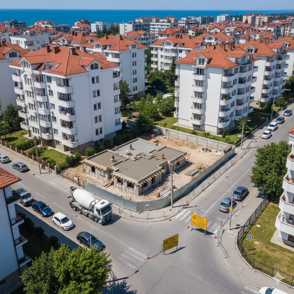 Proiect de infrastructură urbană - vedere aeriană